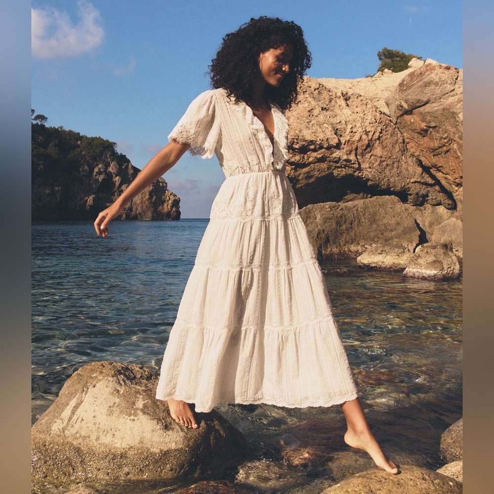 Doen Gabriella Dress in Salt Sz M NWT